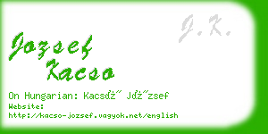 jozsef kacso business card